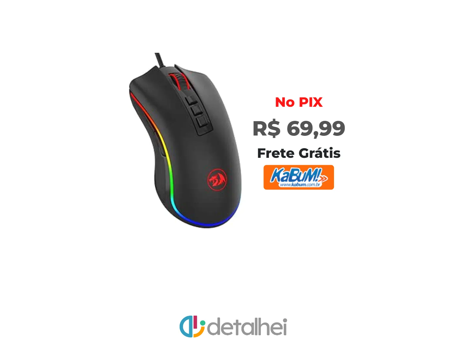 Foto do produto ❗Mouse Gamer Redragon Cobra, Chroma RGB, 12400 DPI, 8 Botões, Preto - M711<br/>#Kabum: <a href="https://harpy.me/LKHVZuyIYFv5" target="_blank" rel="nofollow">https://harpy.me/LKHVZuyIYFv5</a>