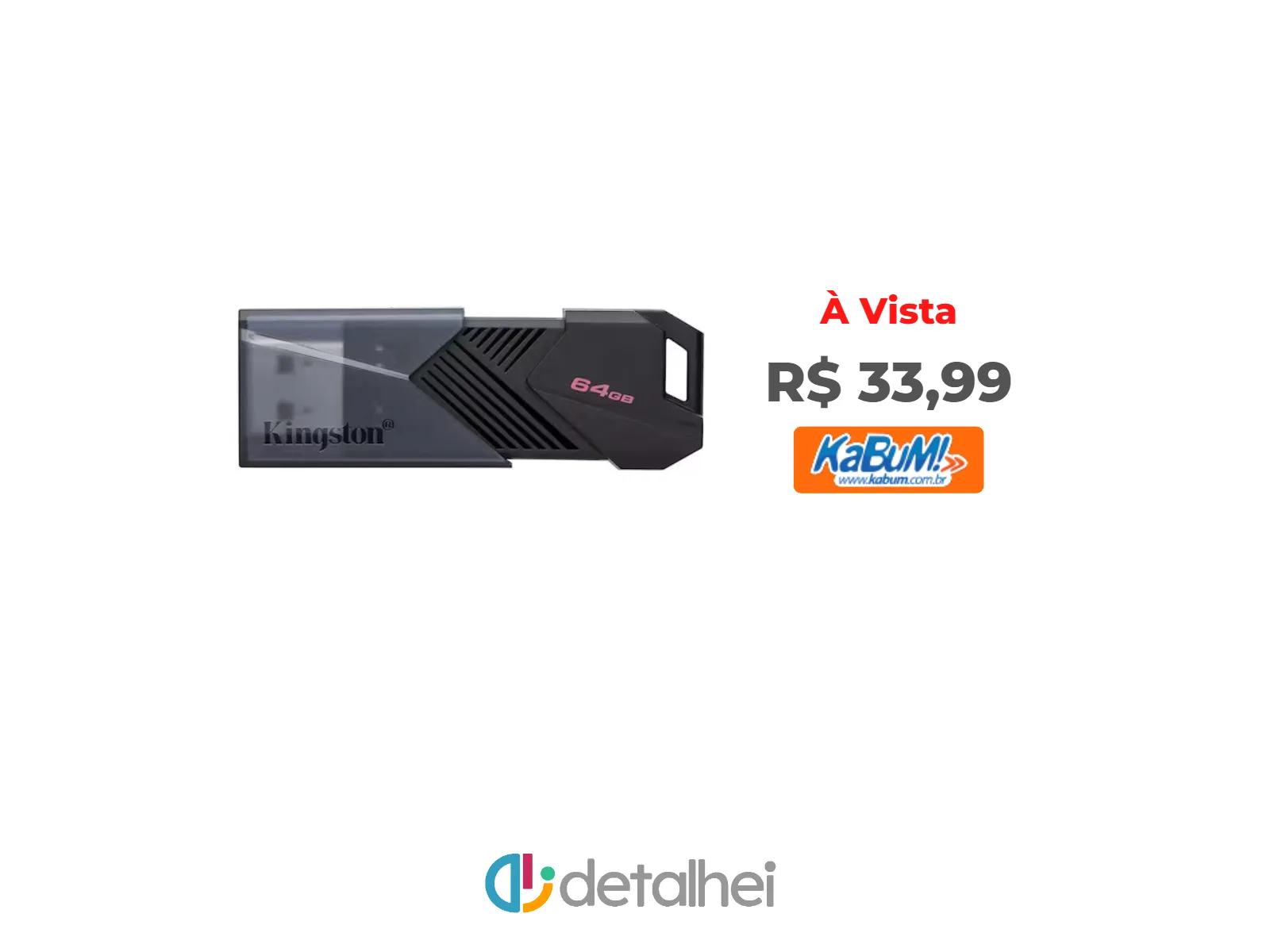 Foto do produto ❗Pen Drive 64GB Kingston DataTraveler Exodia Onyx, USB 3.2, Preto - DTXON/64GB<br/>#Kabum: <a href="https://harpy.me/M1iR4bWa7veT" target="_blank" rel="nofollow">https://harpy.me/M1iR4bWa7veT</a>