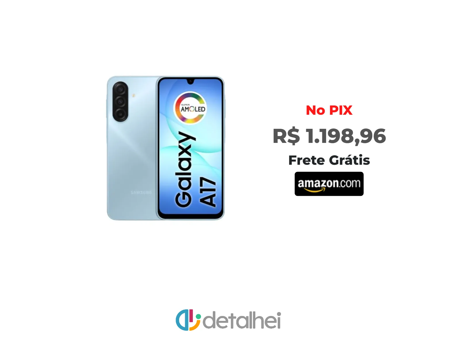 Foto do produto ❗Celular Samsung Galaxy A17, 256GB, 8GB, 50MP Tela 6.7", IP54 - Azul<br/>#Amazon: <a href="https://harpy.me/6xaE8XzQOEkl" target="_blank" rel="nofollow">https://harpy.me/6xaE8XzQOEkl</a>