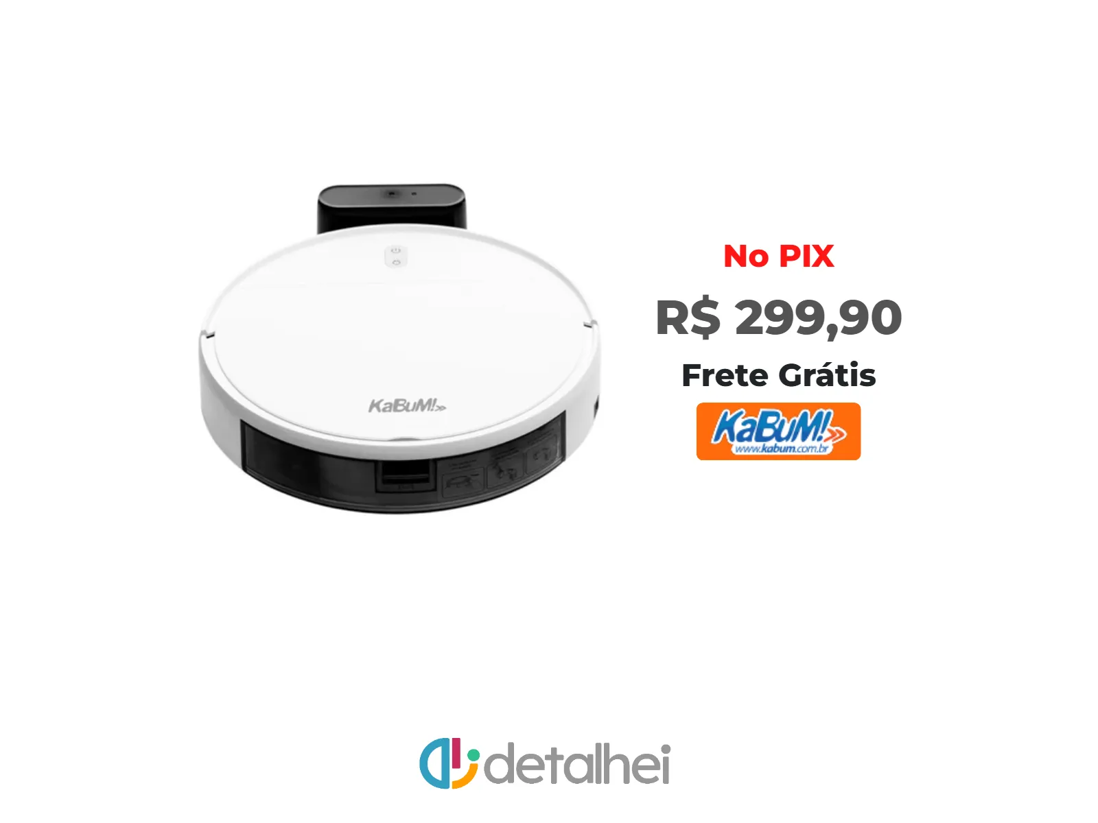 Foto do produto ❗Robô Aspirador de Pó KABUM! smart K100 - 2 Modos de Limpeza, Sensor Anti-Queda, Anti-Colisão, Bivolt, Branco - KSAR100BR<br/>#Kabum: <a href="https://harpy.me/Wyvk5GY8RM_Y" target="_blank" rel="nofollow">https://harpy.me/Wyvk5GY8RM_Y</a>