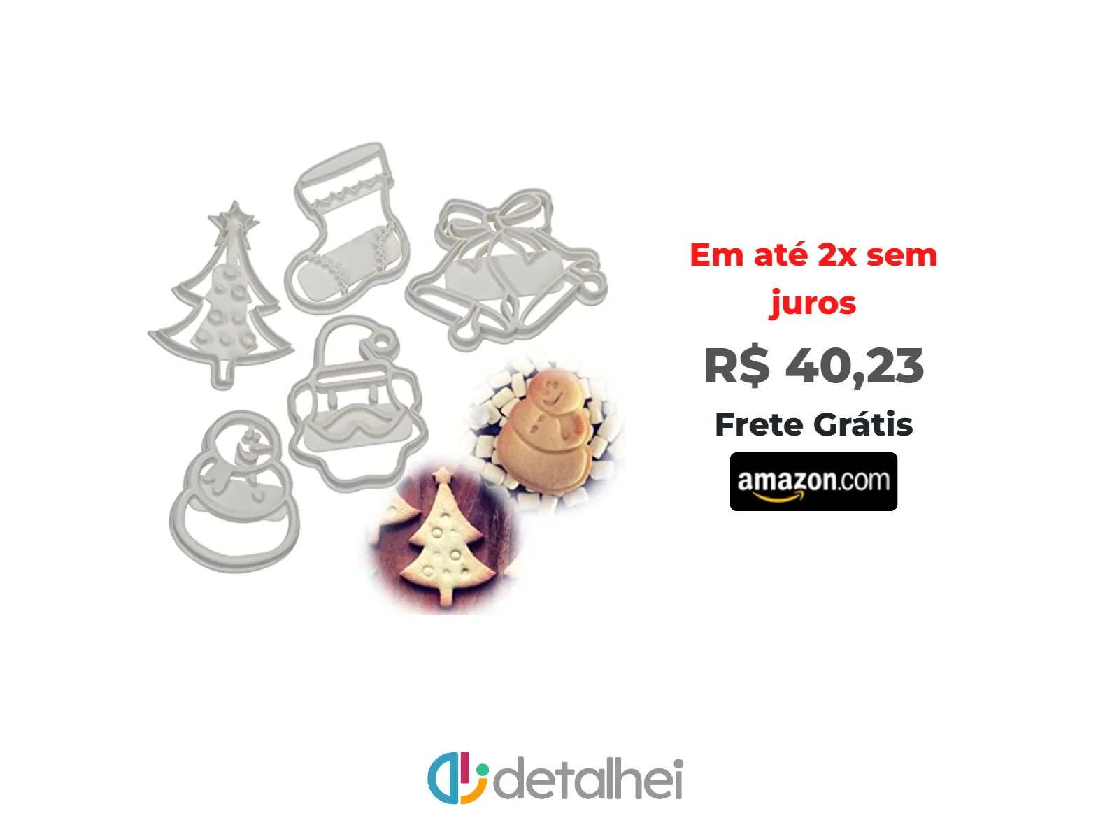 Foto do produto ❗Kit 5 Cortadores Forminhas De Biscoito - Natal - Papai Noel, Meia, Boneco de Neve, Árvore de natal - Branco<br/>#Amazon: <a href="https://harpy.me/CladQ56yoOJH" target="_blank" rel="nofollow">https://harpy.me/CladQ56yoOJH</a>