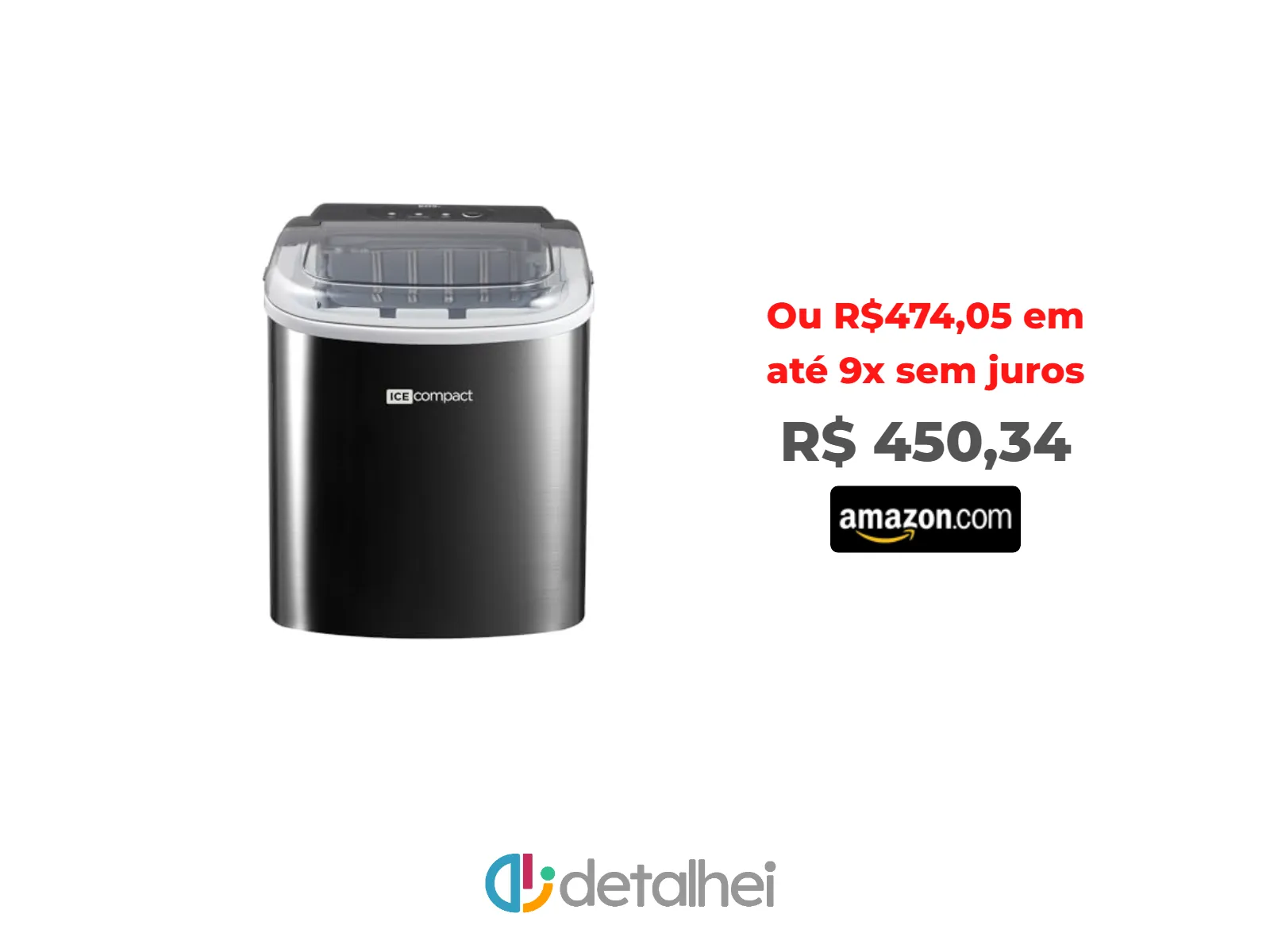 Foto do produto ❗Máquina de Gelo EOS 12Kg Ice Compact Inox All Black EMG06P 110V<br/>#Amazon: <a href="https://harpy.me/VlW6NdiPi6ki" target="_blank" rel="nofollow">https://harpy.me/VlW6NdiPi6ki</a>