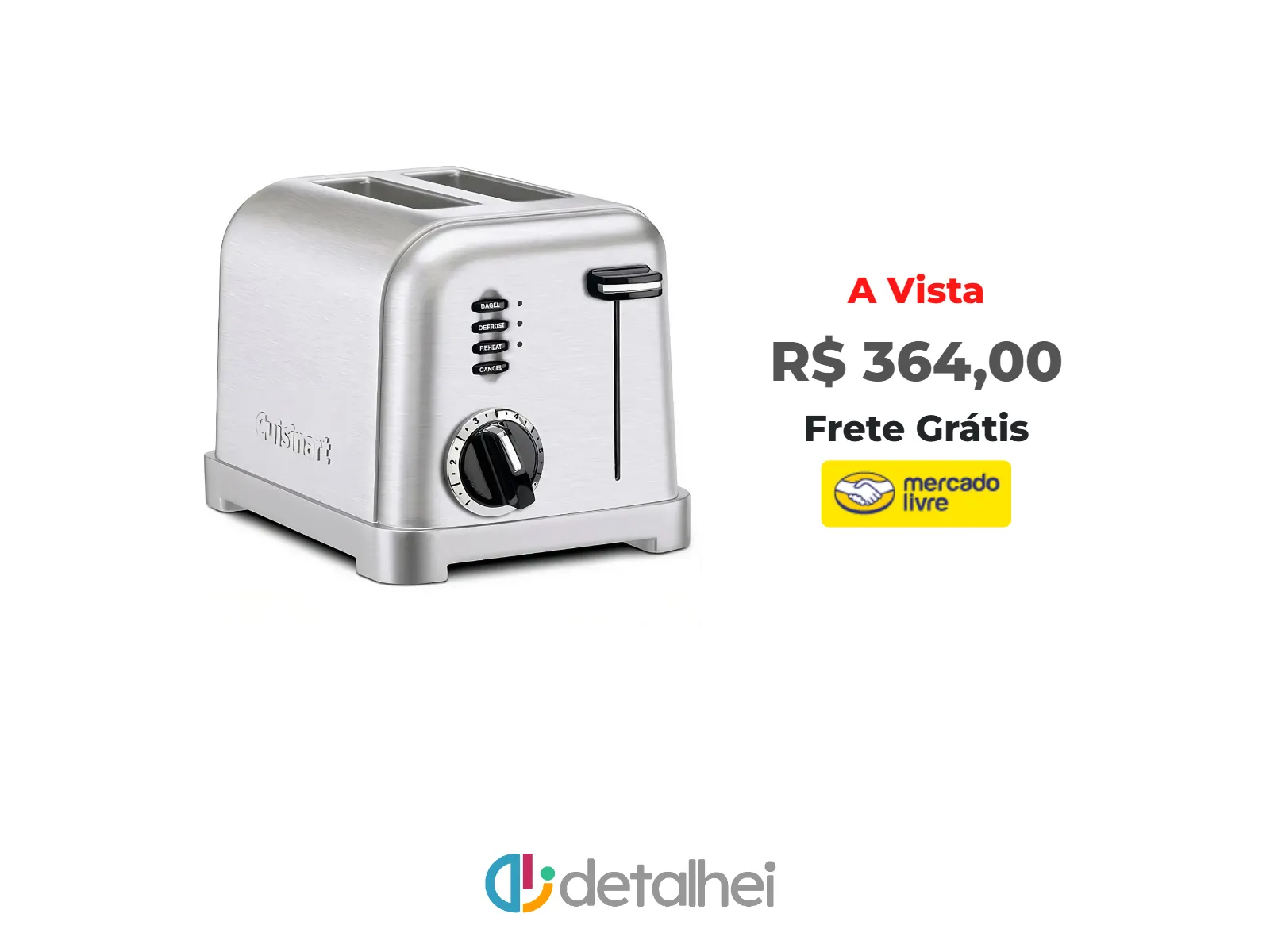 Foto do produto ❗Torradeira Cuisinart Cpt-160br 2 Fatias 1000w Inox<br/>#Mercado Livre: <a href="https://harpy.me/RuERk8ZcEIRq" target="_blank" rel="nofollow">https://harpy.me/RuERk8ZcEIRq</a>