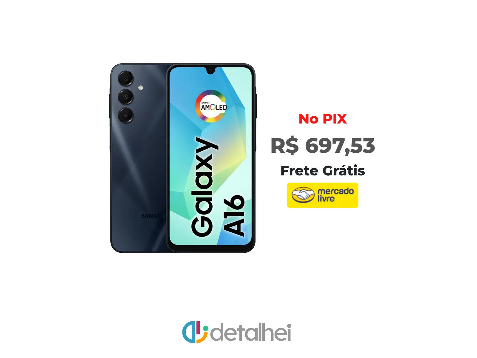 Foto do produto ❗Celular Samsung Galaxy A16 128gb 4gb Ram Câmera 50mp Tela 6.7 Nfc Preto<br/>#Mercado Livre: <a href="https://harpy.me/OlJ8i-SNdOkG" target="_blank" rel="nofollow">https://harpy.me/OlJ8i-SNdOkG</a>