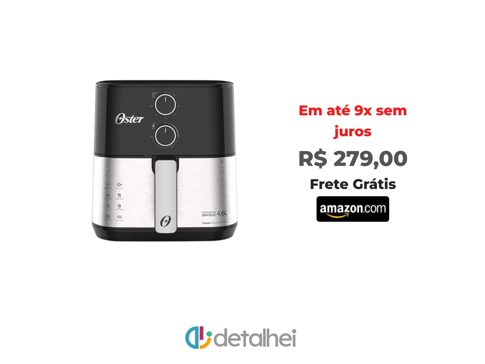 Foto do produto ❗Fritadeira Sem Óleo Oster 127V - OFRT520, PRETO<br/>#Amazon: <a href="https://harpy.me/CeDL9YrbojIQ" target="_blank" rel="nofollow">https://harpy.me/CeDL9YrbojIQ</a>
