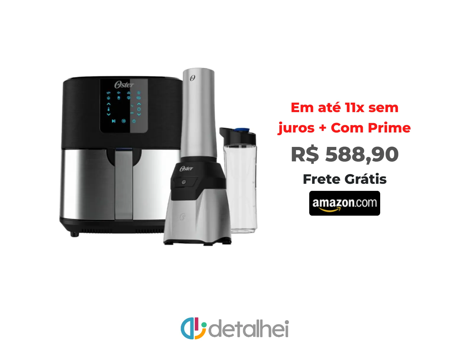 Foto do produto ❗Oster Kit Blender Power Inox e Fritadeira Ultra Digital 4,8L Oster - 220V<br/>#Amazon: <a href="https://harpy.me/jEw9thU7aNhy" target="_blank" rel="nofollow">https://harpy.me/jEw9thU7aNhy</a>