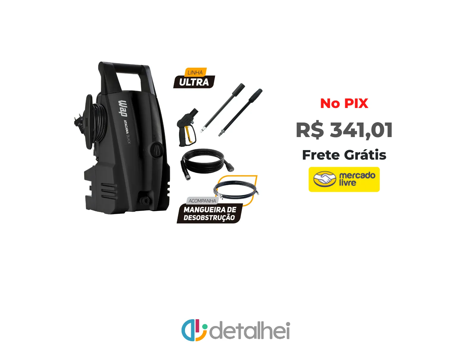 Foto do produto ❗Desobstruidora e Lavadora de Alta Pressão WAP Atacama Black Ultra 1400W 1500 PSI<br/>#Mercado Livre: <a href="https://harpy.me/EfSrvg0wRCCm" target="_blank" rel="nofollow">https://harpy.me/EfSrvg0wRCCm</a>