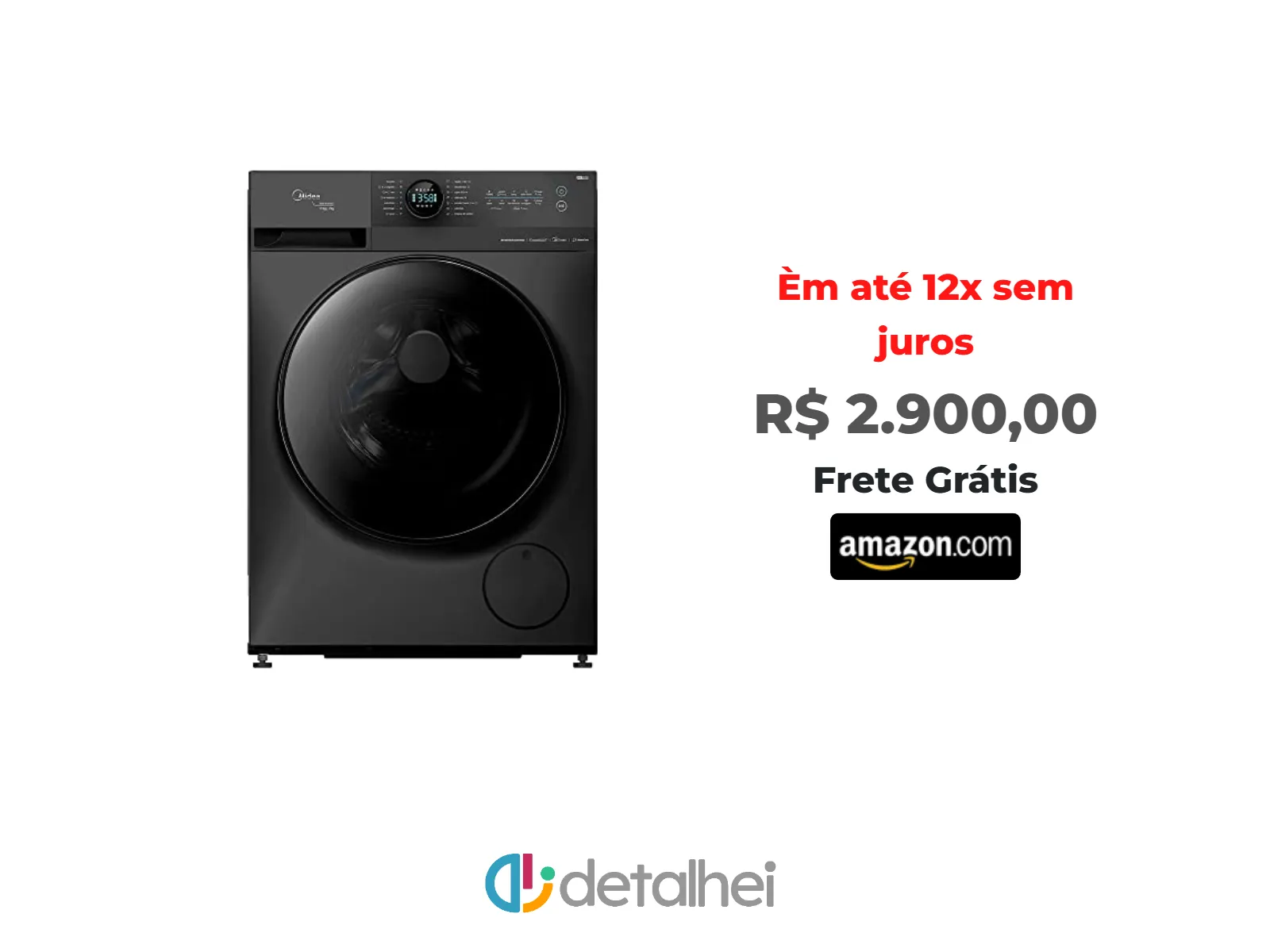 Foto do produto ❗Lava e Seca Frontal 11Kg Heathguard Smart Automática 220 Volts, Titanium, Midea<br/>#Amazon: <a href="https://harpy.me/zfVIso3ILUcg" target="_blank" rel="nofollow">https://harpy.me/zfVIso3ILUcg</a>