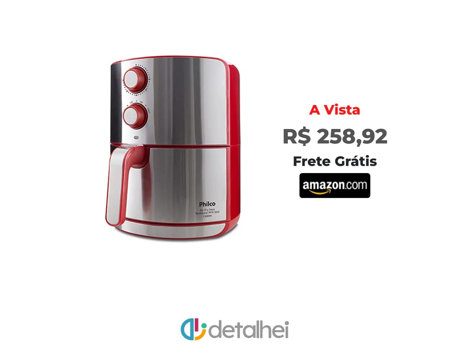 Foto do produto ❗Fritadeira Air Fry Philco Inox Redstone PFR18VI 1500W 4,6L 127V<br/>#Amazon: <a href="https://harpy.me/gi2QSFLE4A2a" target="_blank" rel="nofollow">https://harpy.me/gi2QSFLE4A2a</a>