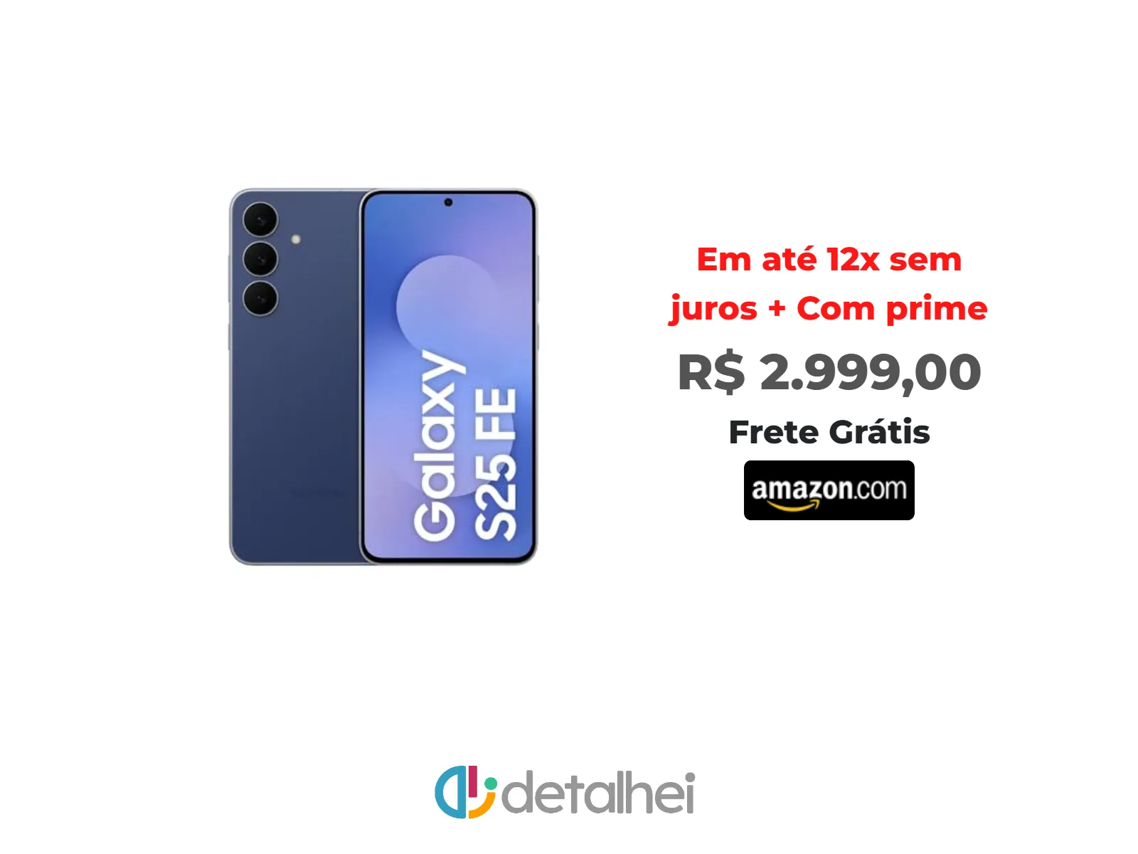 Foto do produto ❗Celular Samsung Galaxy S25 FE 5G, 256GB, 8GB, Câmera Tripla - Azul Marinho<br/>#Amazon: <a href="https://harpy.me/00h72bMiferI" target="_blank" rel="nofollow">https://harpy.me/00h72bMiferI</a>