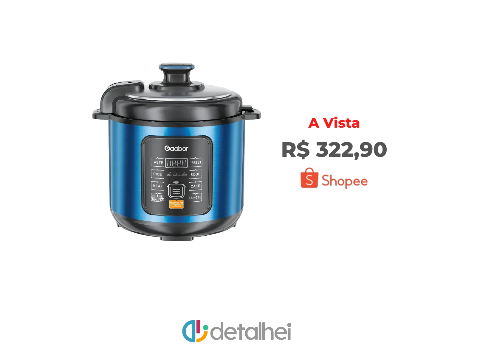 Foto do produto ❗Panela de Pressão Elétrica 6L Gaabor Multifuncional 1000W 8 Funções<br/>#Shopee: <a href="https://harpy.me/dgzp_bQ27f1r" target="_blank" rel="nofollow">https://harpy.me/dgzp_bQ27f1r</a>