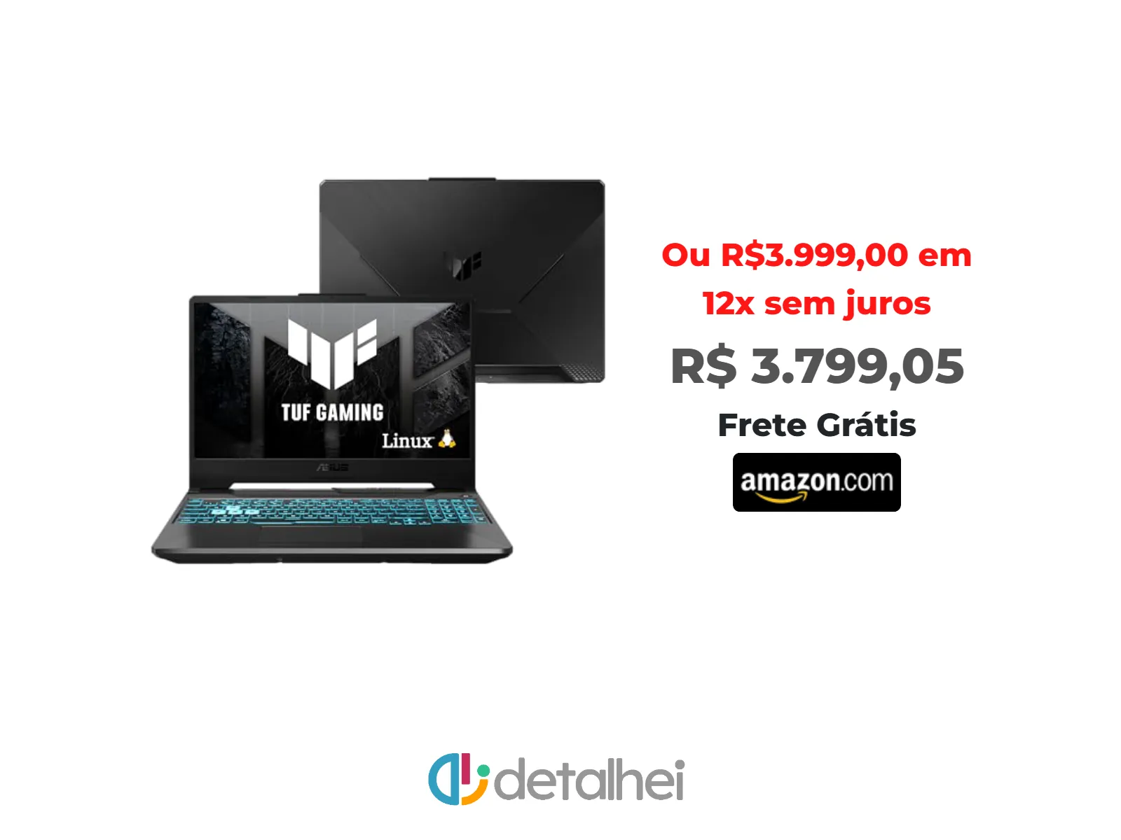 Foto do produto ❗Notebook ASUS TUF Gaming A15, RTX 3050, AMD RYZEN 7, 8 GB, 512 GB SSD, KeepOS, Tela 15.6'' FHD, Graphite Black - FA506NCR-HN089<br/>#Amazon: <a href="https://harpy.me/17LldKaYTTpK" target="_blank" rel="nofollow">https://harpy.me/17LldKaYTTpK</a>