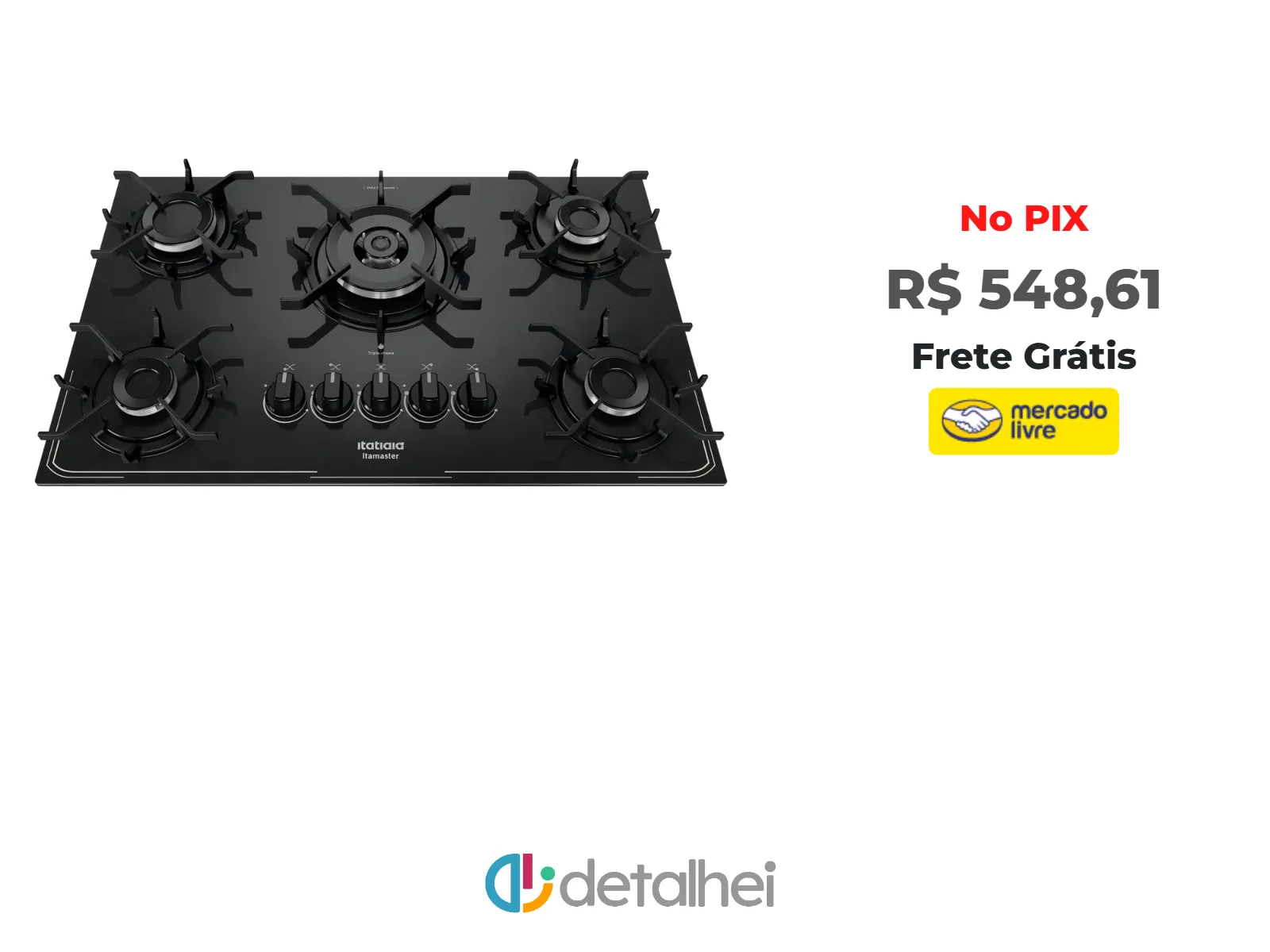 Foto do produto ❗Fogão cooktop com alimentação gás - Itatiaia 5 Bocas tripla chama cor preto - 5 queimadores<br/>#Mercado Livre: <a href="https://harpy.me/UwBbkPt0F2lr" target="_blank" rel="nofollow">https://harpy.me/UwBbkPt0F2lr</a>