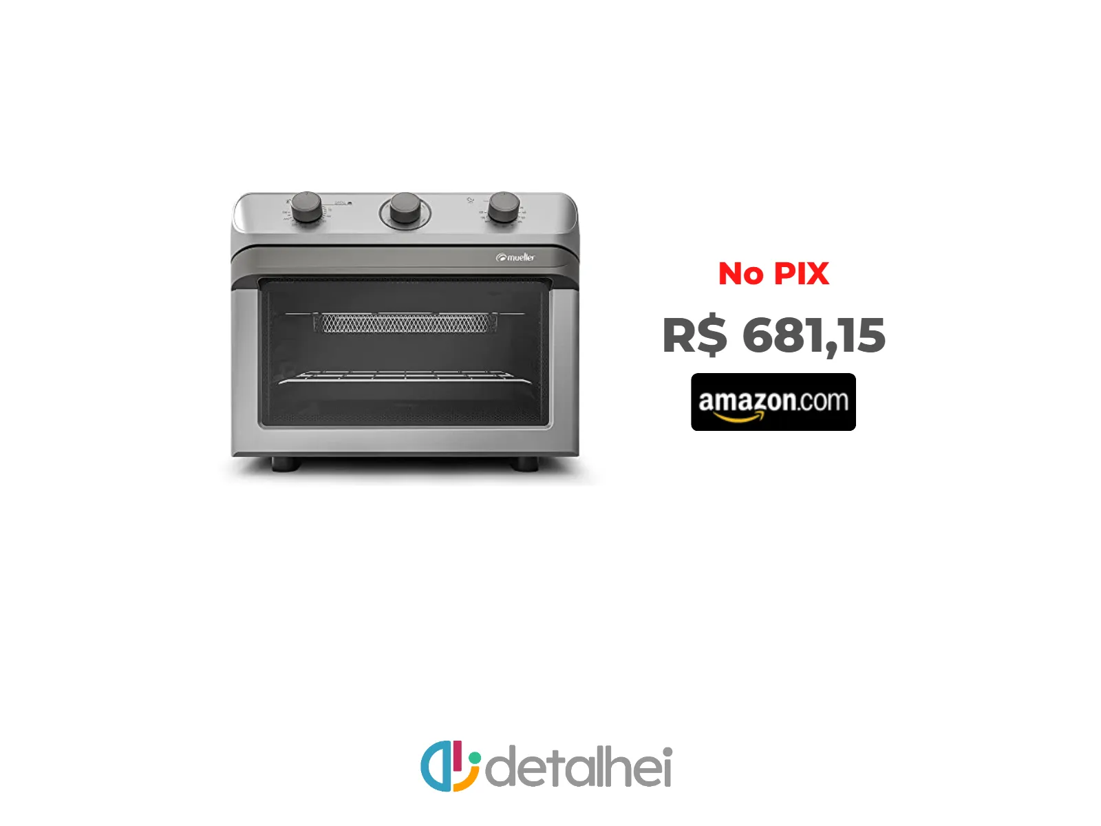 Foto do produto ❗Air Forno Elétrico e fritadeira Mueller 35 Litros Prata com função Fryer MFB35G<br/>#Amazon: <a href="https://harpy.me/00sZb-NiHmfV" target="_blank" rel="nofollow">https://harpy.me/00sZb-NiHmfV</a>