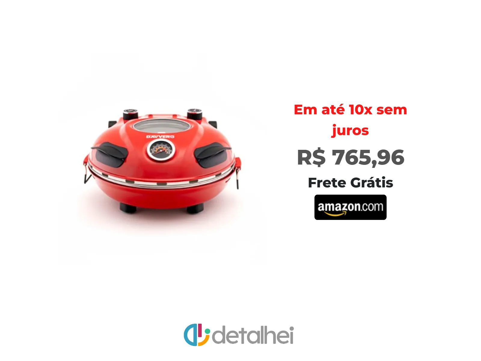 Foto do produto ❗LaBravia, Forno para Pizza Vermelho 220V<br/>#Amazon: <a href="https://harpy.me/oABgcfywPCkb" target="_blank" rel="nofollow">https://harpy.me/oABgcfywPCkb</a>