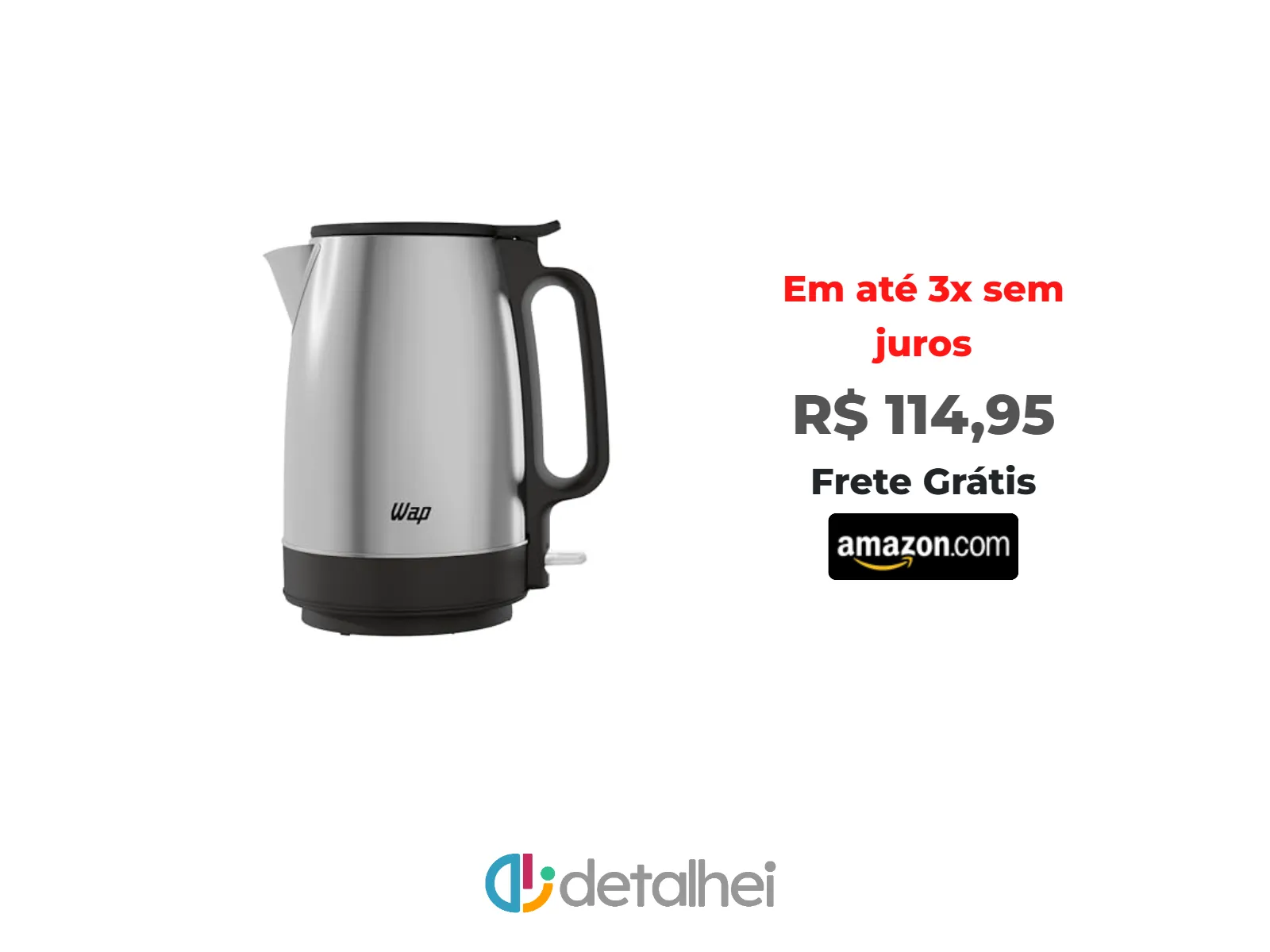 Foto do produto ❗WAP Chaleira Elétrica em Aço Inox WCE2 1,7 Litros de Capacidade, com Desligamento Automático 220V<br/>#Amazon: <a href="https://harpy.me/oSSdYW9y0b1B" target="_blank" rel="nofollow">https://harpy.me/oSSdYW9y0b1B</a>