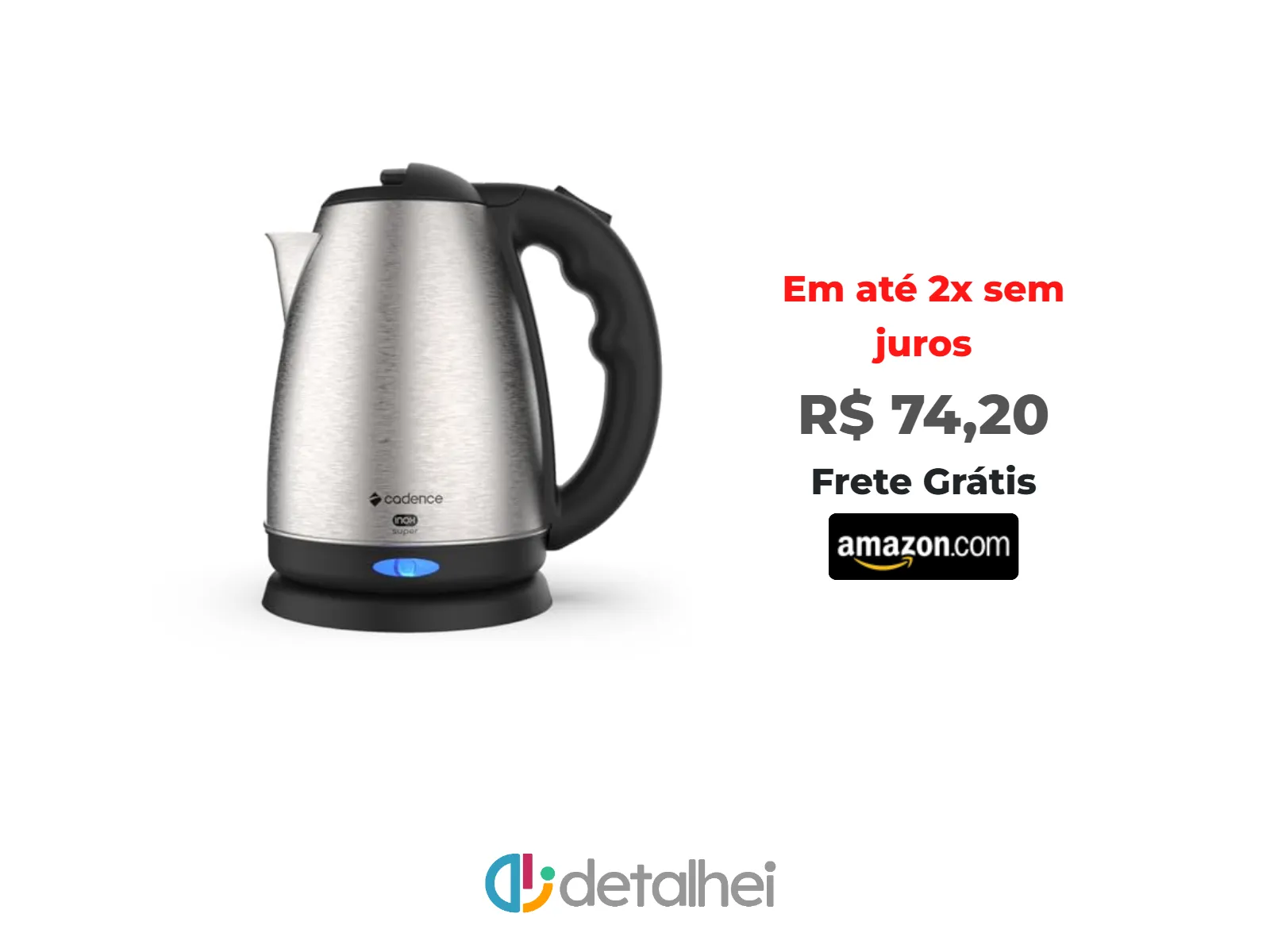 Foto do produto ❗Cadence Chaleira Elétrica Inox Super 1,8L CEL821 220V<br/>#Amazon: <a href="https://harpy.me/INoNsWpRBHWd" target="_blank" rel="nofollow">https://harpy.me/INoNsWpRBHWd</a>