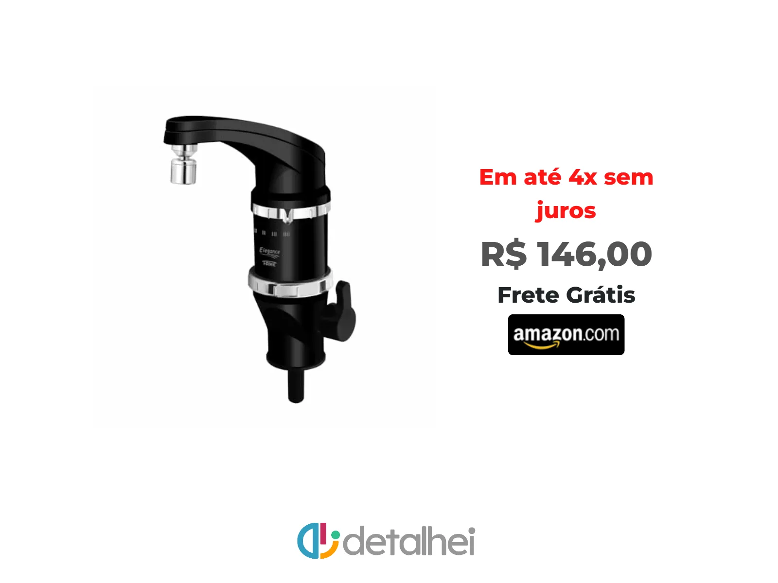 Foto do produto ❗Torneira Elétrica Fame Elegance 4 Temperatura de Bancada - 220V~ - 5.400W - Preta<br/>#Amazon: <a href="https://harpy.me/79ZC6w2j4Zp7" target="_blank" rel="nofollow">https://harpy.me/79ZC6w2j4Zp7</a>