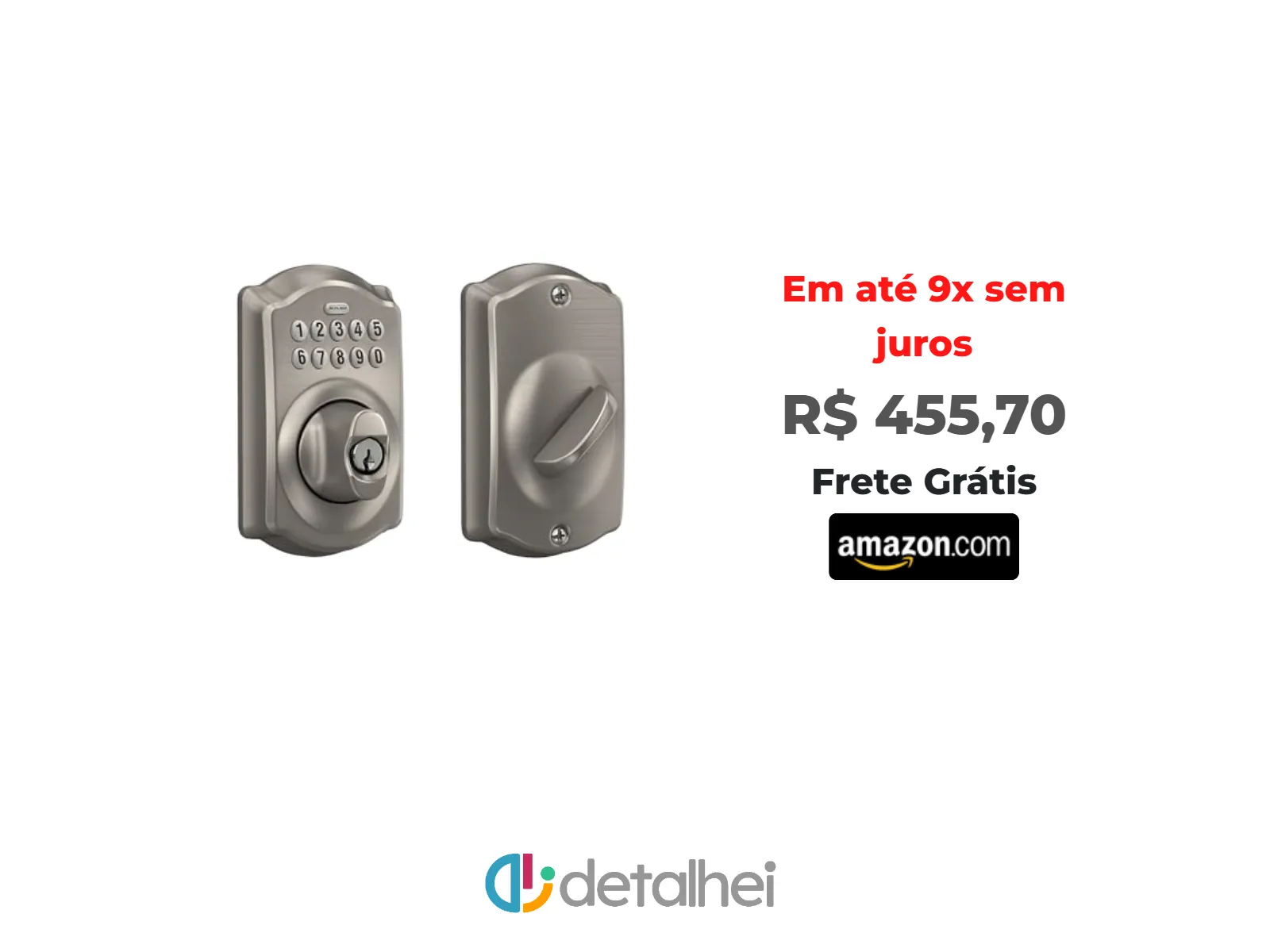 Foto do produto ❗Fechadura eletrônica Schlage BE365 V CAM 619, níquel acetinado<br/>#Amazon: <a href="https://harpy.me/pNCU4wtASFG7" target="_blank" rel="nofollow">https://harpy.me/pNCU4wtASFG7</a>
