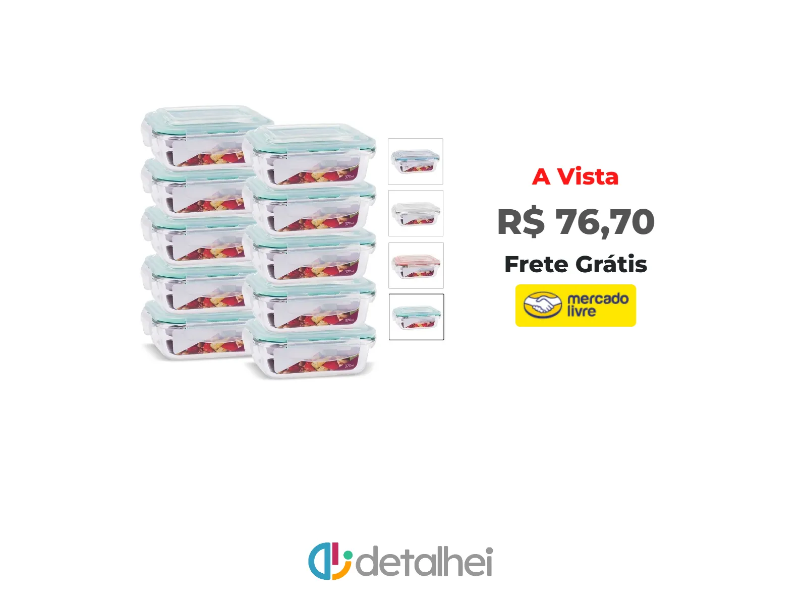 Foto do produto ❗Kit Conjunto 10 Potes Vidro Hermético Marmita Tampa 370ml<br/>#Mercado Livre: <a href="https://harpy.me/1Mej2KY6hTXh" target="_blank" rel="nofollow">https://harpy.me/1Mej2KY6hTXh</a>