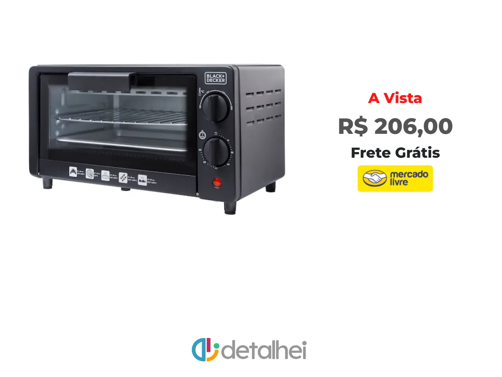 Foto do produto ❗Forno Elétrico Black Decker Modelo FT9 Capacidade de 9L<br/>#Mercado Livre: <a href="https://harpy.me/Q_yL0SISXx7a" target="_blank" rel="nofollow">https://harpy.me/Q_yL0SISXx7a</a>