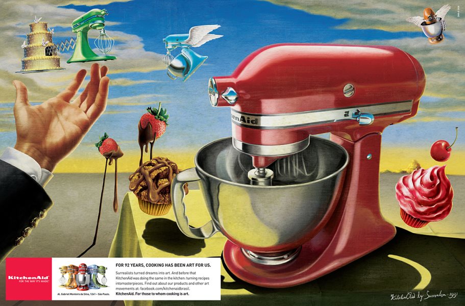 Publicidade de comemoração de 100 anos da KitchenAid