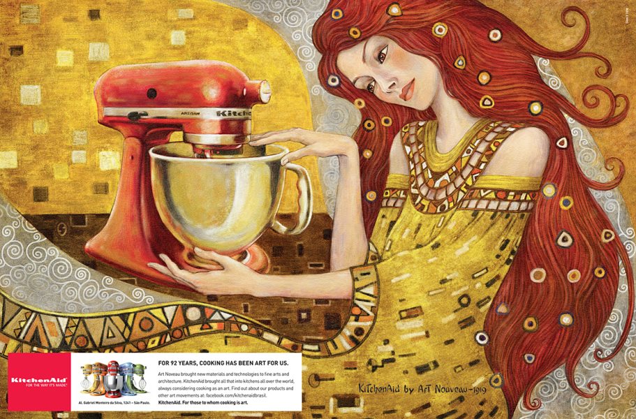 Publicidade de comemoração de 100 anos da KitchenAid