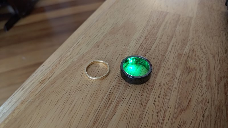 luz dos sensores do anel inteligente
