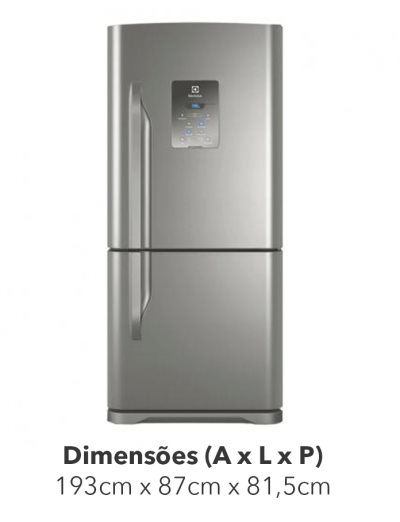 Dimensão da geladeira eletrolux