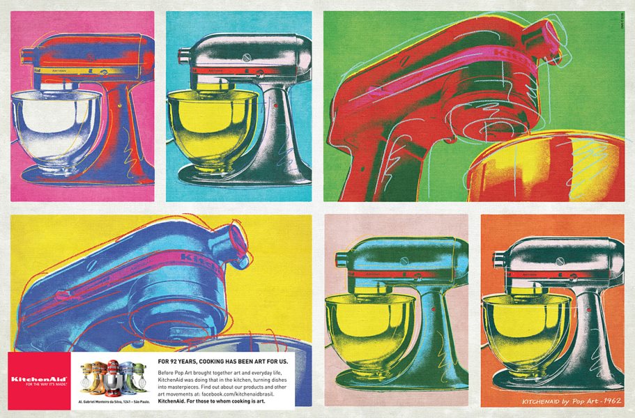 Publicidade de comemoração de 100 anos da KitchenAid