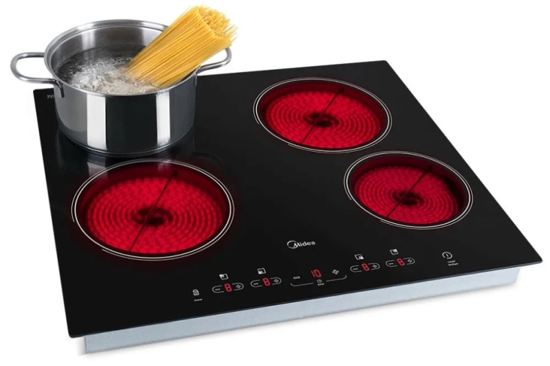 mesa de vidro de cooktop 
