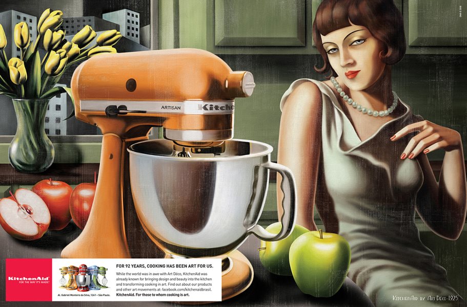 Publicidade de comemoração de 100 anos da KitchenAid