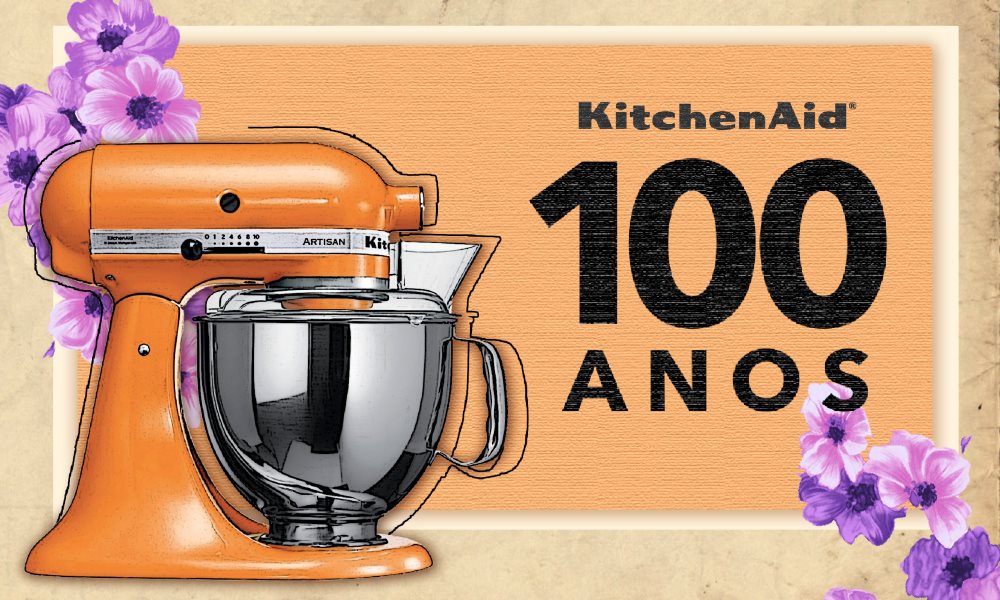 Banner de capa da notícia KitchenAid: 100 anos da icônica batedeira que ainda é um sonho.