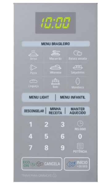 Painel do Micro-ondas LG Easy Clean - 30 Litros
