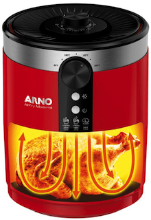 Sistema Hot air da Air Fryer Arno Moderna 3.5L