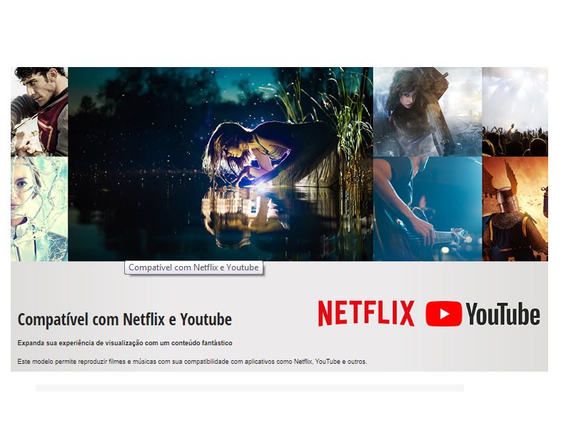 Smart TV Panasonic LED 40 TC-40FS500B Full HD compativel com Netflix