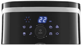 Painel da Air Fryer Philco Gourmet Black Plus PFR16P 1900W