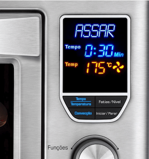 Painel do Forno Elétrico Semp TCL Unique Inox 21L
