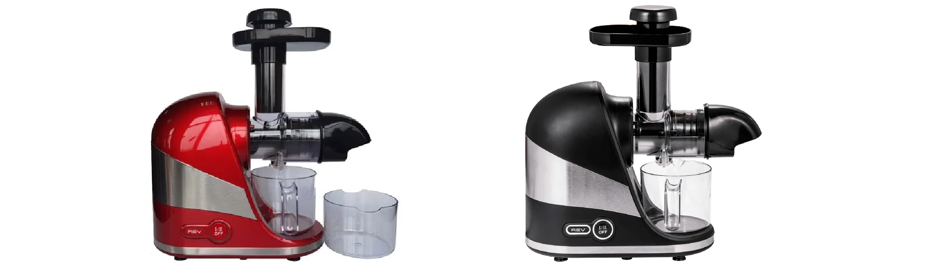 Extrator de Nutrientes Slow Juicer - Imagem sobre preta e vermelha