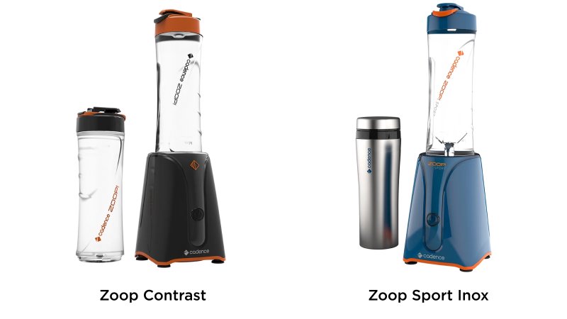 Cores do Liquidificador Pessoal Cadence Zoop Sport Inox