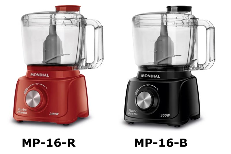 Mini Processador Mondial Turbo Pratic vermelho e preto