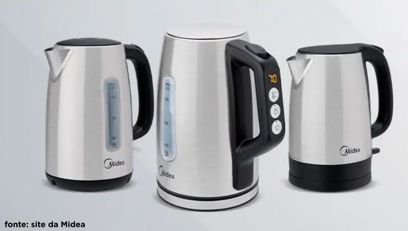 Modelos da Chaleira Elétrica Inox Midea