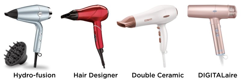 Linha de secadores Conair no Brasil