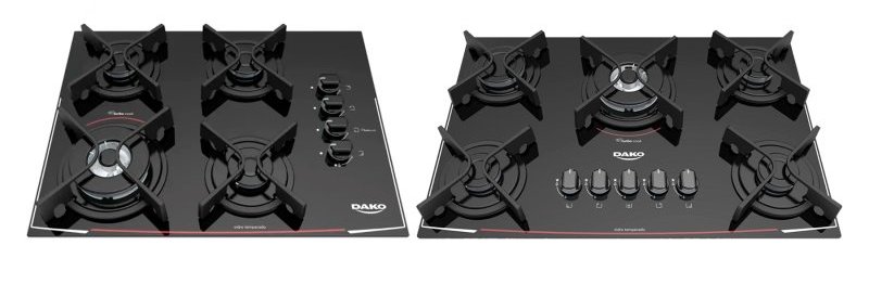 Cooktop Dako de 5 Bocas e 4 bocas