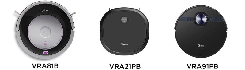Comparação de modelos com o Aspirador robô Midea Smart VRA81B