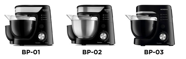 Comparação de modelos com a Batedeira Planetária Mondial Premium Inox 700W