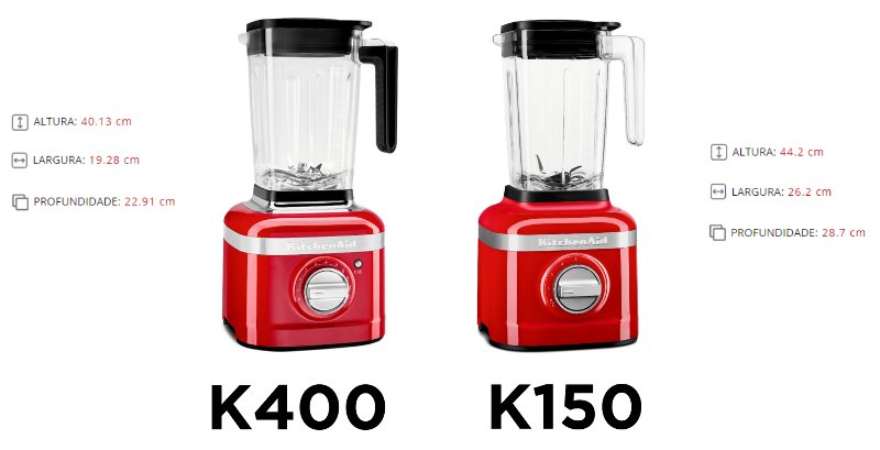 modelos do liquidificador kitchenaid