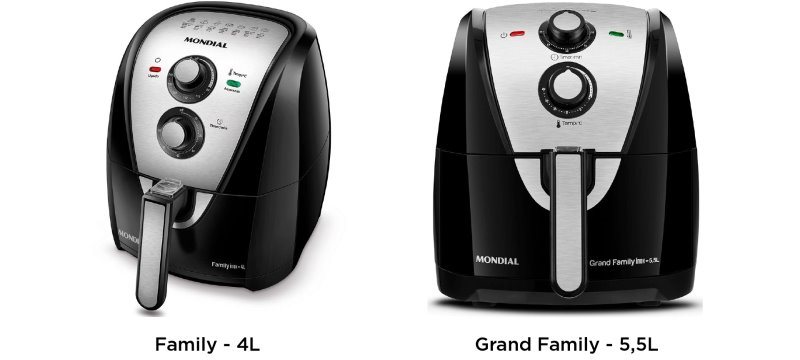 Comparação de modelos da Air Fryer Mondial Family 4L AFN-40