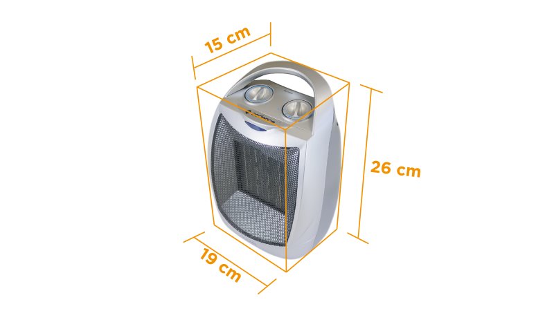 Medidas do Aquecedor Cerâmico Cadence Solari