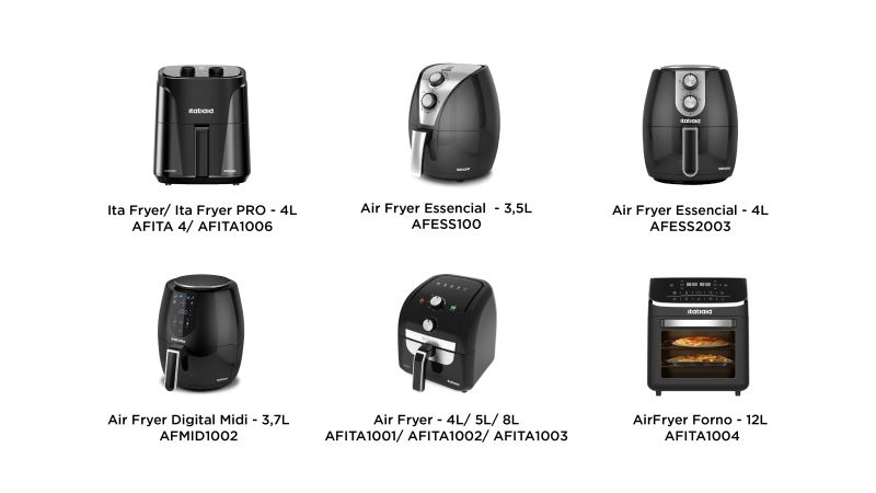 modelos de air fryer da itatiaia